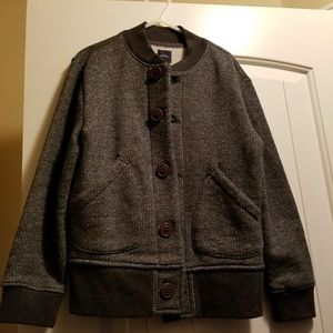 Grey button down jacket